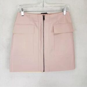 NWT 21 Saints Mauve Vegan Leather Cargo Miniskirt, Small